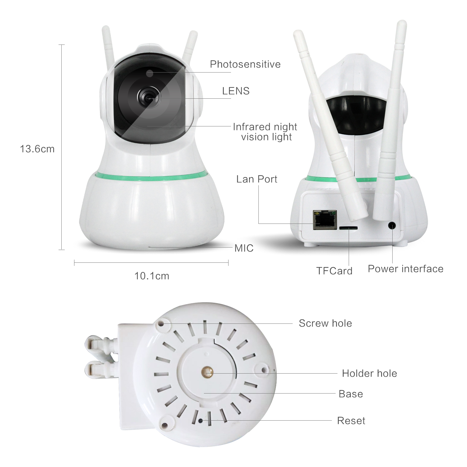 1080P HD network wifi surveillance camera